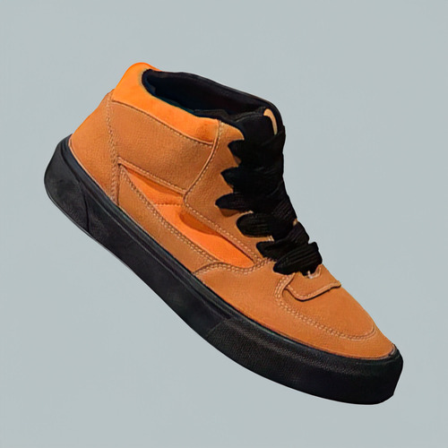 Zapatillas Hombre Modelo Skater Caña Alta Naranja 7644