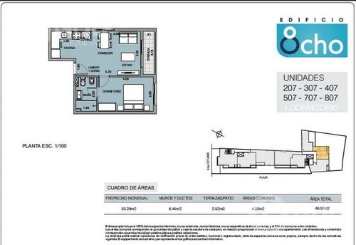 Imagen 6 de 6 de Espectacular Apto A Estrenar 1 Dormitorio La Blanqueada!