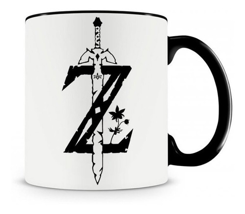 Caneca Legend Of Zelda Esp Preta