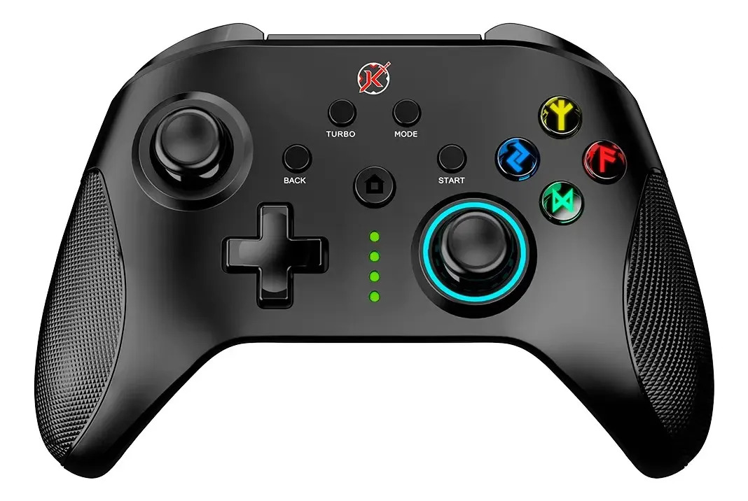 Controle Gamer Kalkan Tyr Bluetooth Rgb Preto Android iOS PC