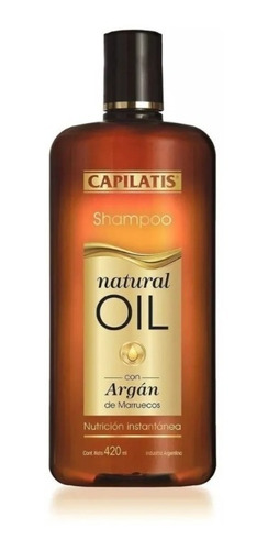 Shampoo Natural Oil Con Aceite De Argán - Capilatis 420ml