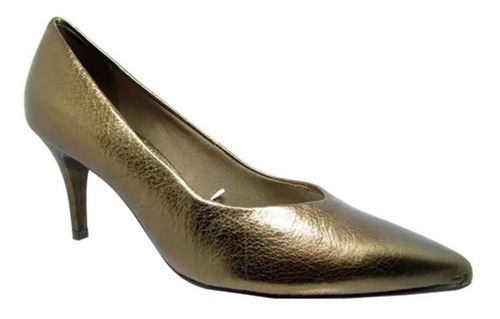 Sapato Scarpin Feminino Bottero Couro 317622 - Bronze