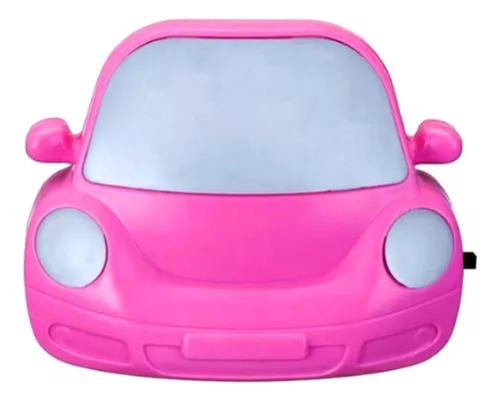 Abajur Luminaria Led De Tomada Infantil Formato Carro Cor da cúpula Branco Cor da estrutura Rosa Art House