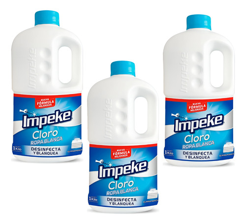 Cloro Impeke Ropa Blanca Líquido 1l Fragancia Original
