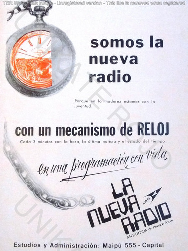 Antigua Publicidad Clipping Lr9 Radio Antártida Bs. As. 1971