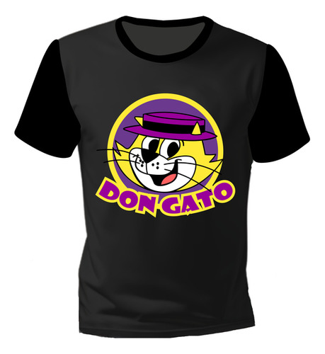 Camiseta Don Gato Desenho Classico Retro Preta