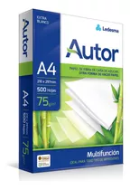 Comprar Resma Autor A4 Multifunción De 500 Hojas De 75g Color Blanco Por Unidad