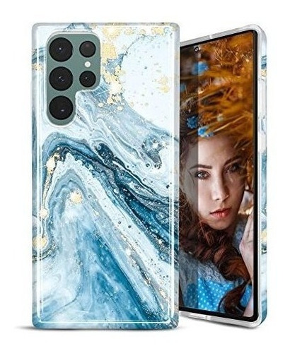 Funda Para Samsung Galaxy  S22 Ultra 5g (marmol Azul)