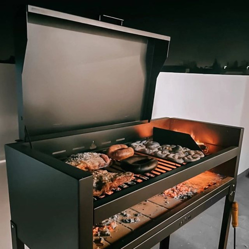 Parrillero Asaparri Barbacoa Portátil Leña O Carbón Parrilla