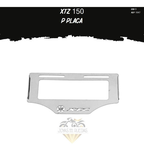 Porta Placa Partes Lujo Moto Xtz 150