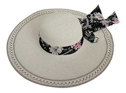 Sombrero De Playa Capelina Beige Fresco Dama 