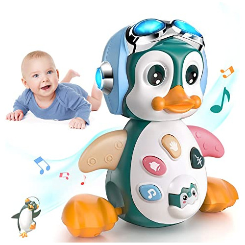 Penguin Musical Baby Toys 6 12 Meses Infant Crawling Mo...
