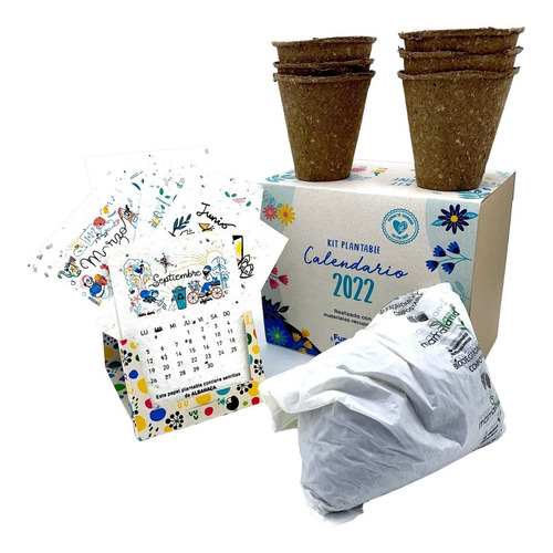 Imagen 2 de 8 de Kit Eco Calendario 2022 Plantable - Fundación Garrahan