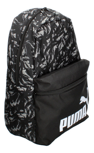 Mochila Puma Phase Aop Negro Compartimento Con Zipper