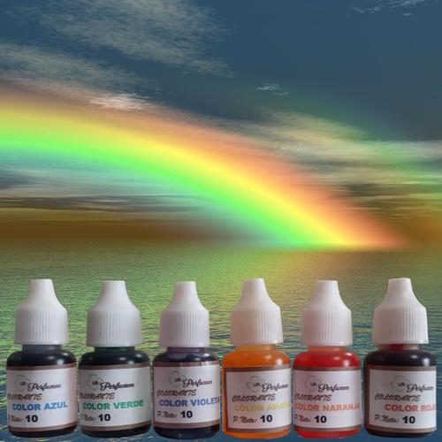 Colorantes Para Perfumes 10 Ml De 6 Colores Base De Agua
