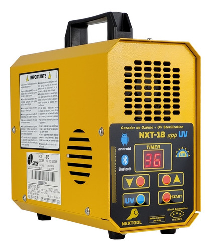 Gerador De Ozônio Automotivo 15g/h + Uv + App Nxt-18 Nextool