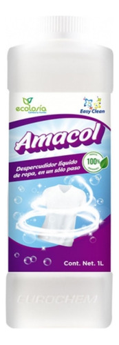 Amacol, Despercudidor Líquido De Ropa, Un Solo Paso. 1 Lt