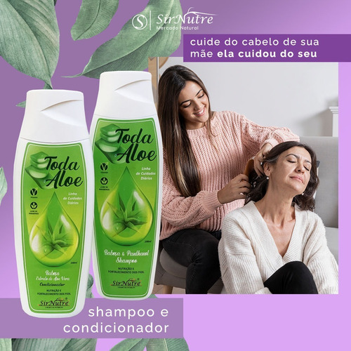 Kit Shampoo E Condicionador Sirnutre Babosa Nutrição Fortale