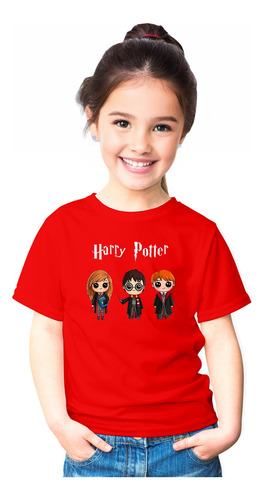 Polera Estampada Harry Potter Amigos  Niño Niña