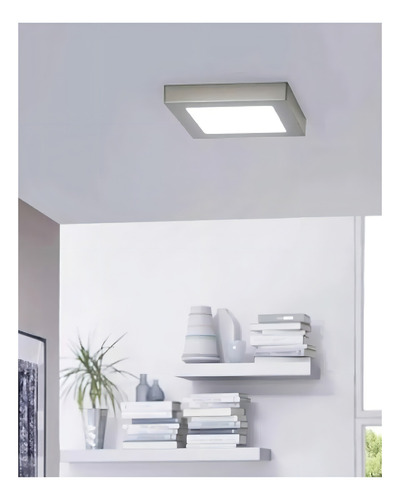 Plafon Cuadrado Aplicar Led Acero Techo Platil 25w Tbcin