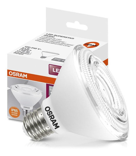 Lâmpada Led Par30 9,5w Bivolt E27 6500k Luz Branca Osram