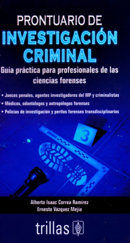 Correa Prontuario De Investigación Criminal 1era Ed. 2018