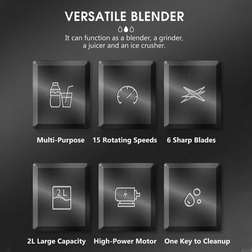 Liquidificador Blender 2 Litros 32.000 Giros/m Alta Rotação