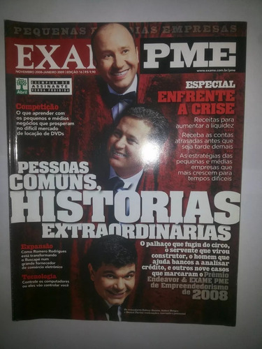 Revista Exame Pme 16 Novembro 2008 Pessoa Comum Histórias Ex