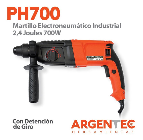 Imagen 2 de 4 de Martillo Electroneumático Argentec Ph700 700 Watts