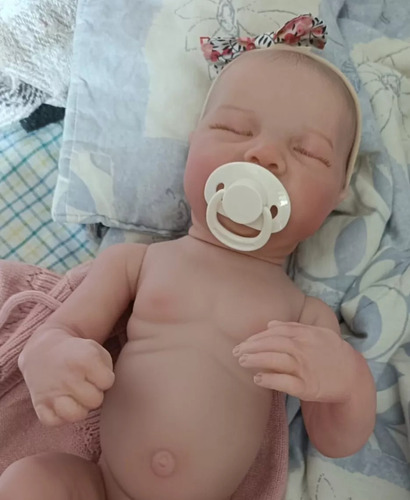 Npk 50cm Muñeca Niña Bebé Reborn Silicona, Ojos Cerrados