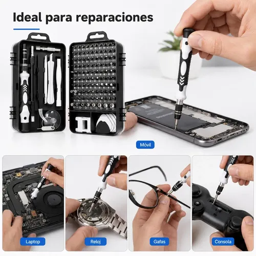 Juego De Destornilladores De Precisión 115 En 1 Para Electró | Envío gratis