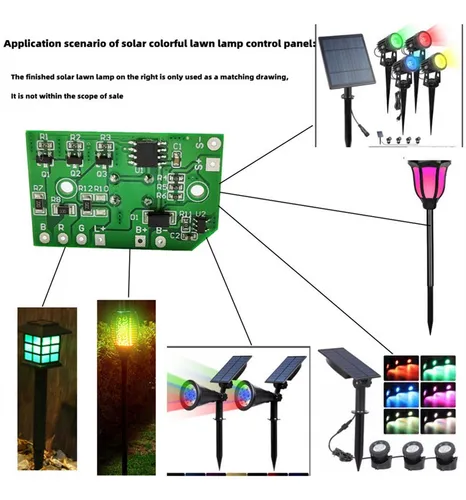 Placa De Circuito De Luz Solar Con Interruptor De 3,7 V, Lám