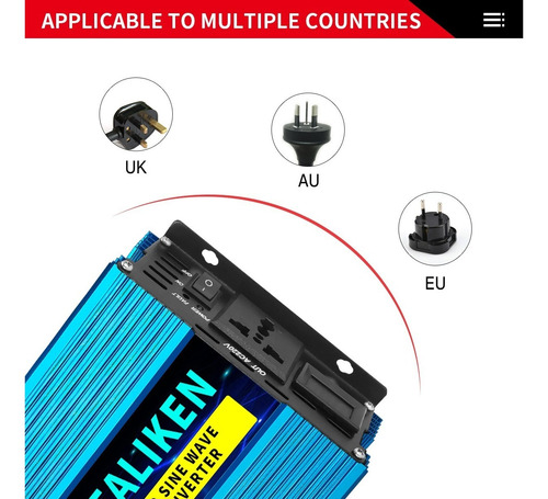 Inversor De Onda Sinusoidal Modificada Un Socket 24v3000w 22
