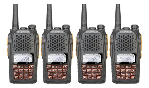 comprar Kit 4 Radio Ht Walk Talk Dual Band Uhf Vhf Fm Baofeng Uv6r