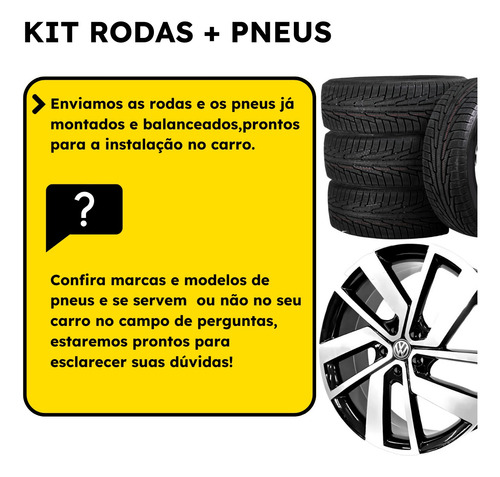 Jogo 4 Rodas Jetta Gli / S19 | Aro 20 | Bd + Pneus 225/35/20