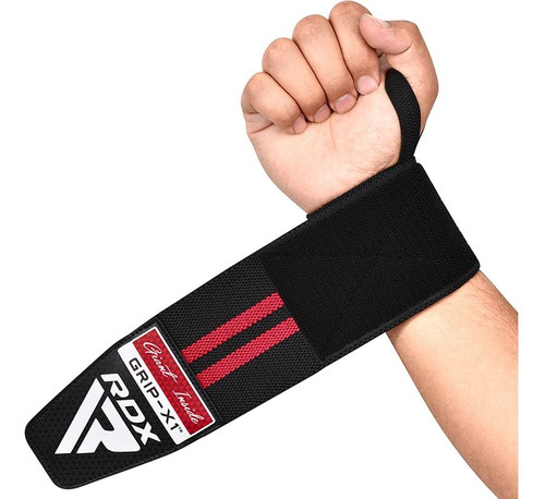 Muñequeras Para Levantamientos De Pesas W2 Rdx Gym Fitness Color Rojo