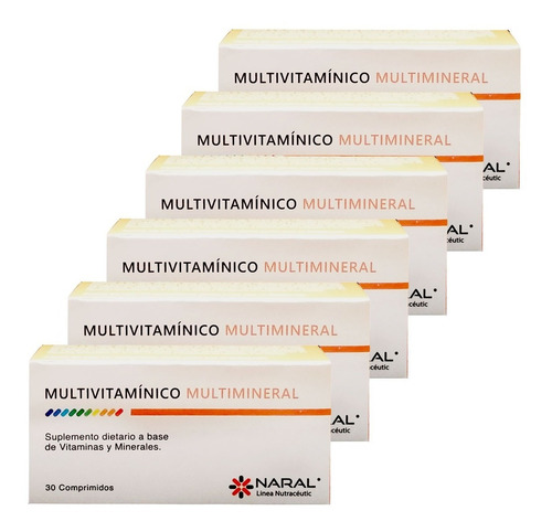 Multivitaminas Minerales A B C D Zinc Hierro Naral 180 Tabs