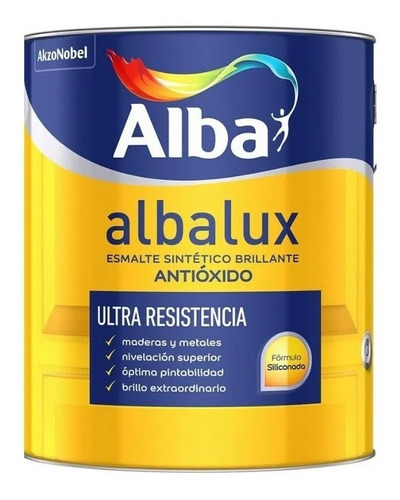 Esmalte Sintético Albalux Brillante Blanco X4 Lts-kromacolor