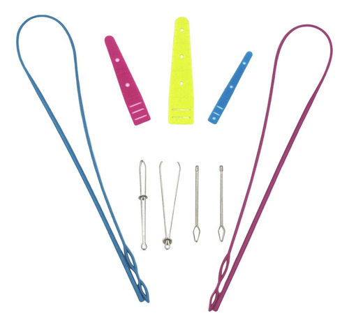 9 Uds. Enhebrador De Cuerdas, Pinzas De Metal, Gancho