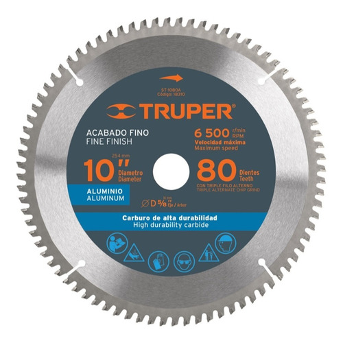 Sierra Circular Truper P/aluminio 10 X80 Dts. #st-1080a