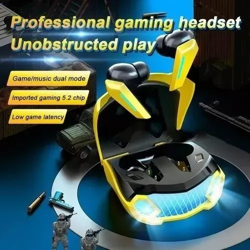 Audifonos Gaming inalambricos Bluetooth Auriculares Para Juegos Gamer Dual  Mode