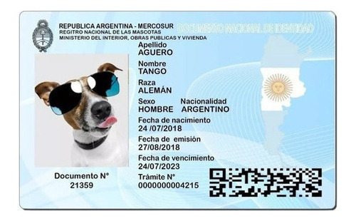 Plantilla Dni Mascotas Editable En Psd