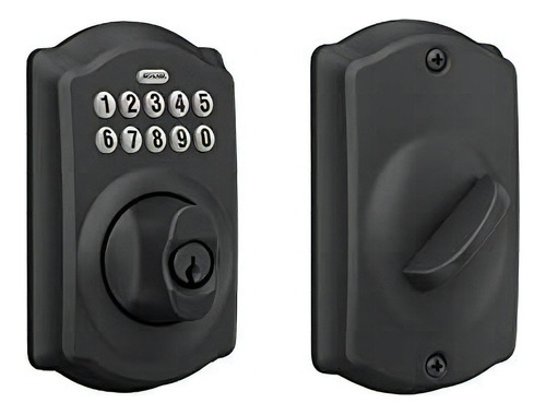 Schlage Be365 Cam 622 Cerrojo Electrónico Con Teclado, Negro