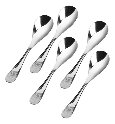 5 Cucharas De Té Cucharillas Café Metal Plata 5 Longitud