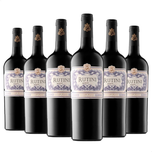 Vino Rutini Merlot Coleccion Tinto Pack X6 - 01mercado