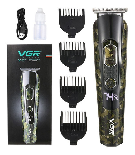 Maquina Corta Pelo Barba Vgr V-271 Camuflada Recargable Usb