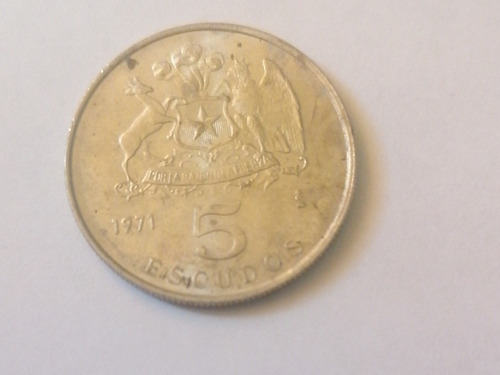 Moneda 5 Escudos Chile 1971 