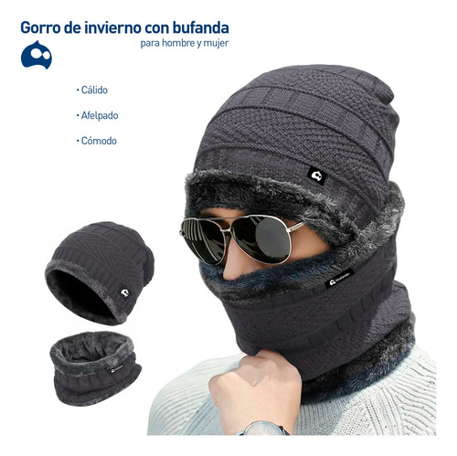 10 Gorros Bufandas Conjuntos Para Frio Invierno Unisex
