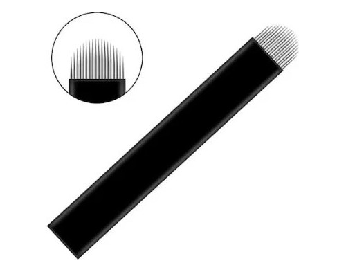 Kit 10 Lâminas 18u 0,16 Flex Agulha Micropigmentação