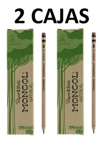 comprar Caja De Lápiz Mongol Natural Paper Mate 12 Lapices Hb Utiles